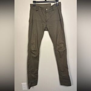 RGT Rogue Territory Officers Trousers Slim Taper Mens Pants Green Size 27/34